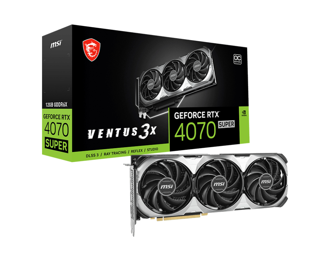 Tarjeta de video MSI RTX 4070 SUPER 12G VENTUS 3X OC